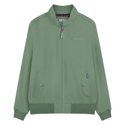 Green - Front - Lambretta Mens Shower Resistant Harrington Jacket