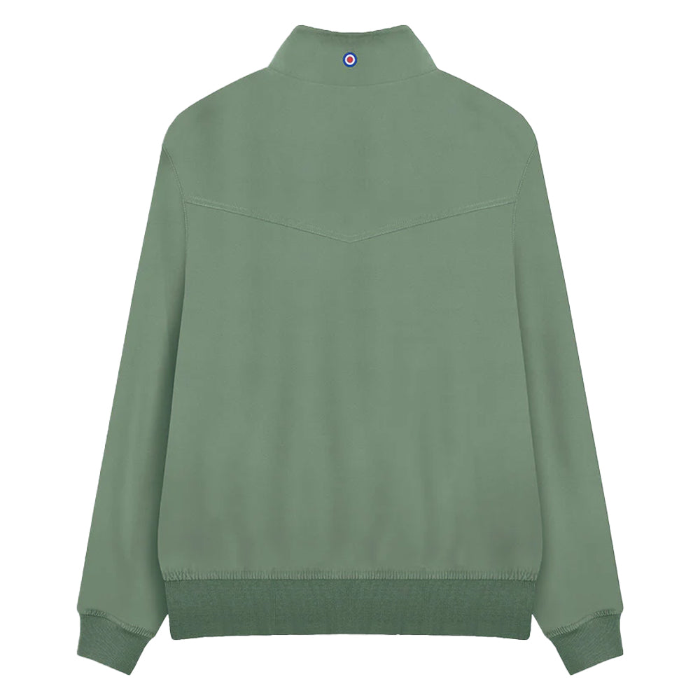 Green - Back - Lambretta Mens Shower Resistant Harrington Jacket