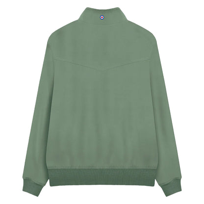 Green - Back - Lambretta Mens Shower Resistant Harrington Jacket