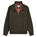 Khaki Brown - Front - Lambretta Mens Shower Resistant Harrington Jacket