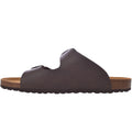 Brown - Back - Lambretta Mens Avalon Twin Buckle Suede Sandals