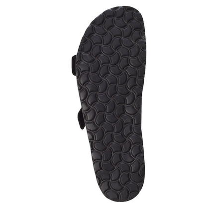 Brown - Pack Shot - Lambretta Mens Avalon Twin Buckle Suede Sandals