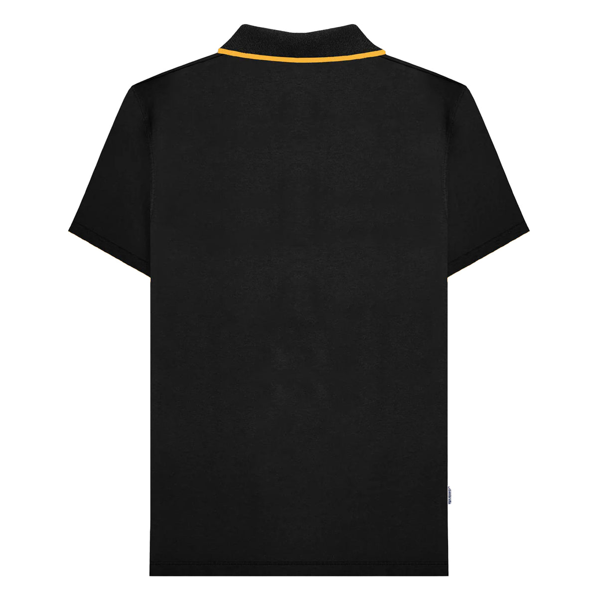 Black-Gold - Back - Lambretta Mens Paisley Lined Polo Shirt