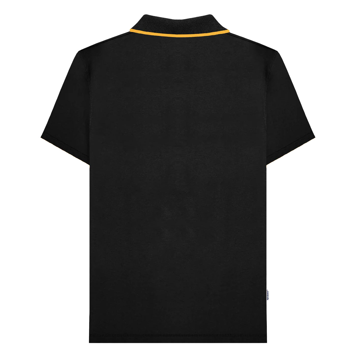 Black-Gold - Back - Lambretta Mens Paisley Lined Polo Shirt