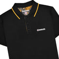 Black-Gold - Side - Lambretta Mens Paisley Lined Polo Shirt