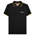 Black-Gold - Front - Lambretta Mens Paisley Lined Polo Shirt