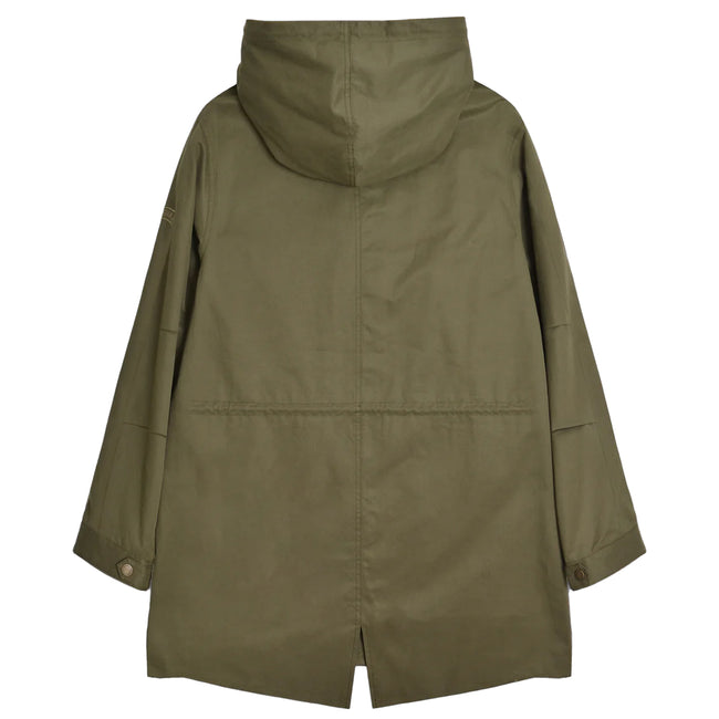 Khaki Green - Back - Lambretta Mens Shower Resistant Parka