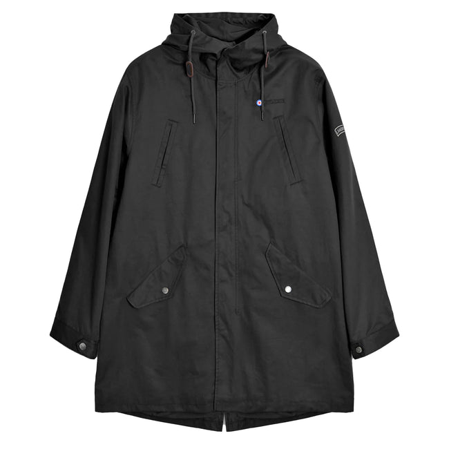 Black - Front - Lambretta Mens Shower Resistant Parka
