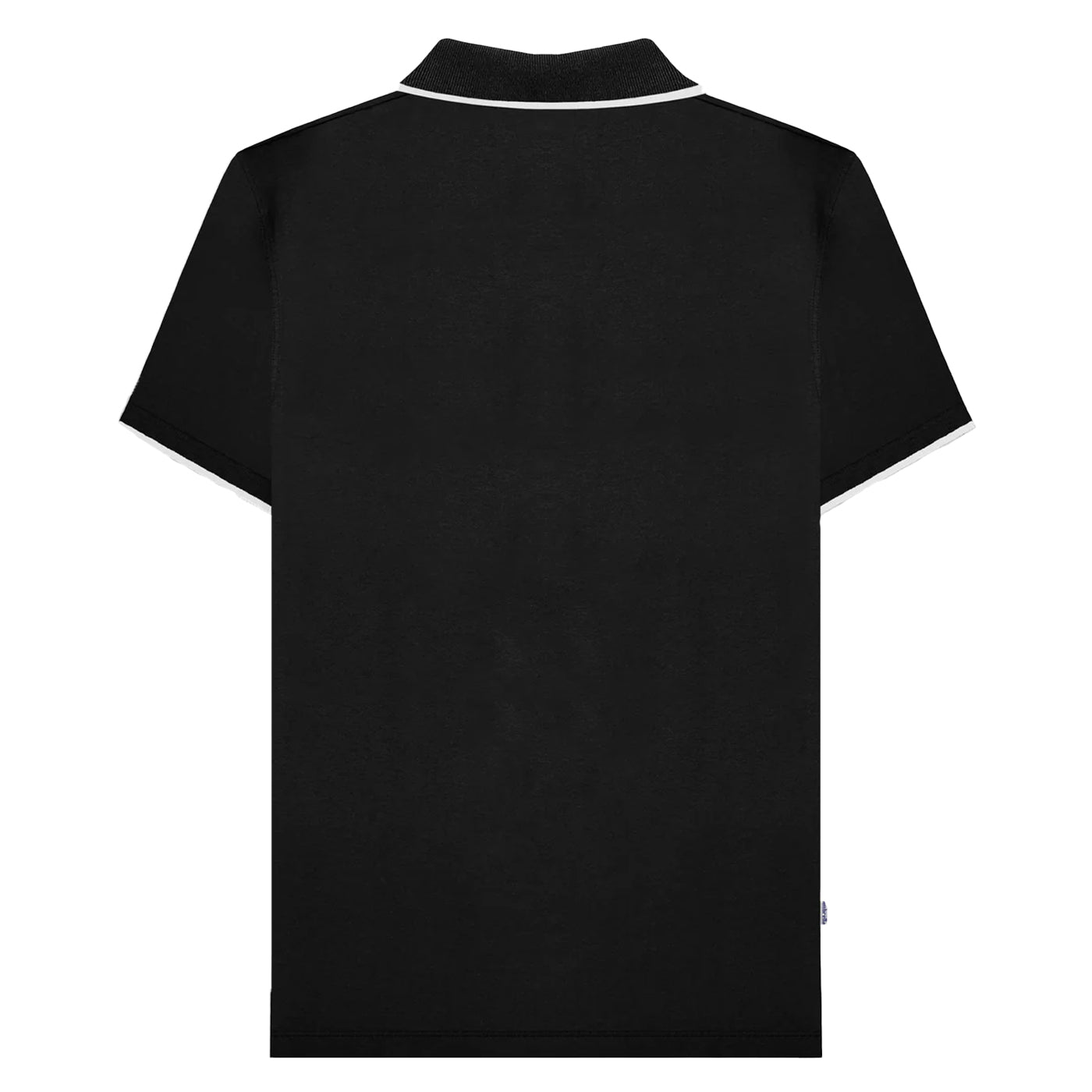 Black - Back - Lambretta Mens Gingham All-Over Print Big & Tall Polo Shirt