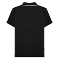 Black - Back - Lambretta Mens Gingham All-Over Print Big & Tall Polo Shirt