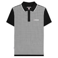Black - Front - Lambretta Mens Gingham All-Over Print Big & Tall Polo Shirt