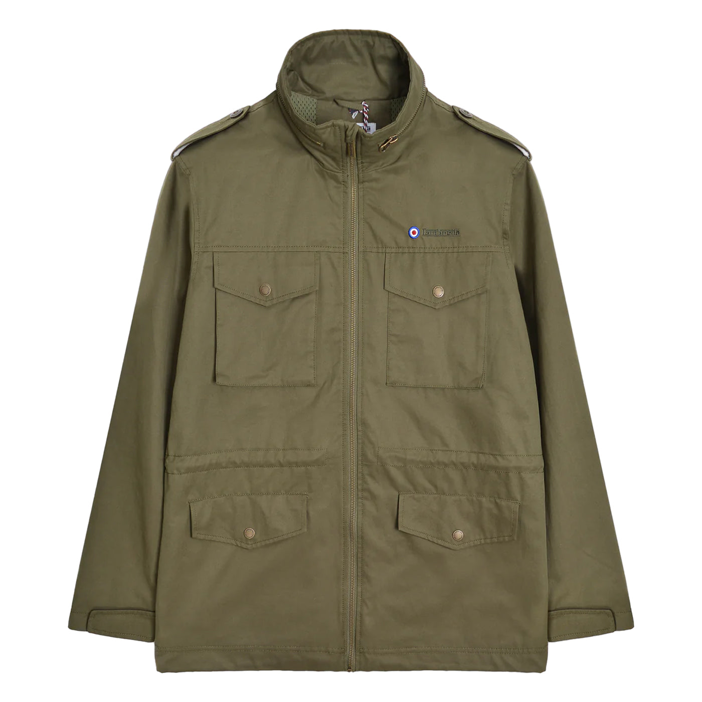 Khaki Green - Front - Lambretta Mens M-65 Military Jacket