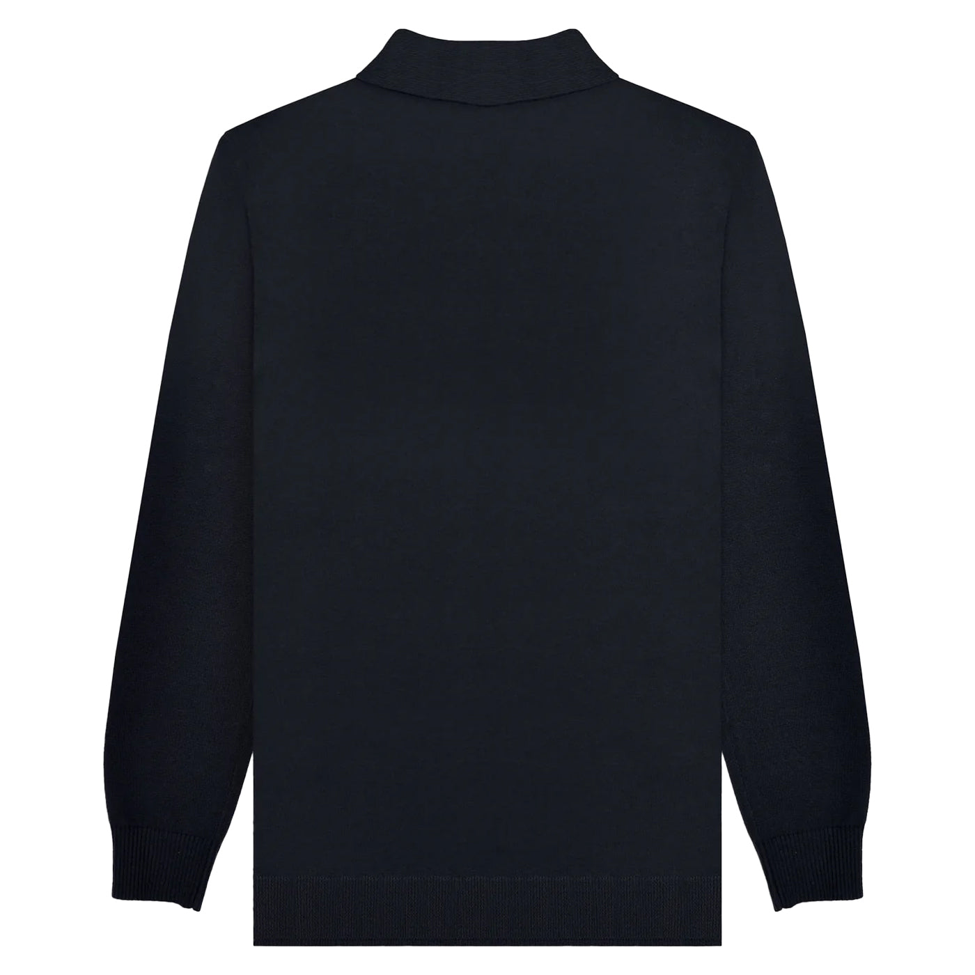Navy - Back - Lambretta Mens AW24 Vintage Panelled Long-Sleeved Polo Shirt