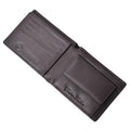 Dark Brown - Back - Lambretta Punched Leather Wallet