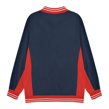 Navy-Red-White - Back - Lambretta Mens Vintage Track Jacket