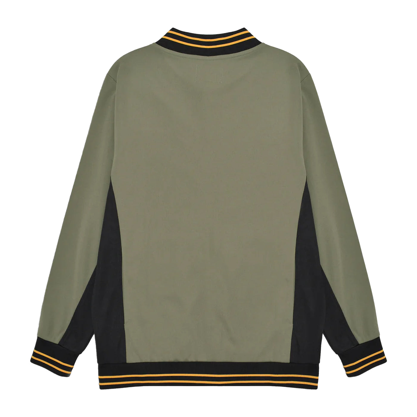 Khaki Green-Black-Gold - Back - Lambretta Mens Vintage Track Jacket