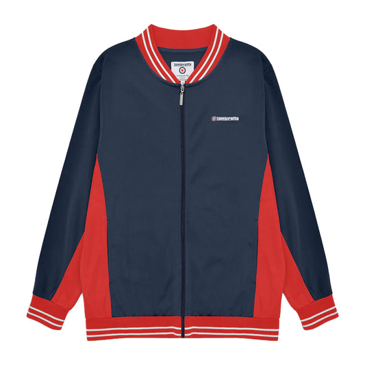 Navy-Red-White - Front - Lambretta Mens Vintage Track Jacket