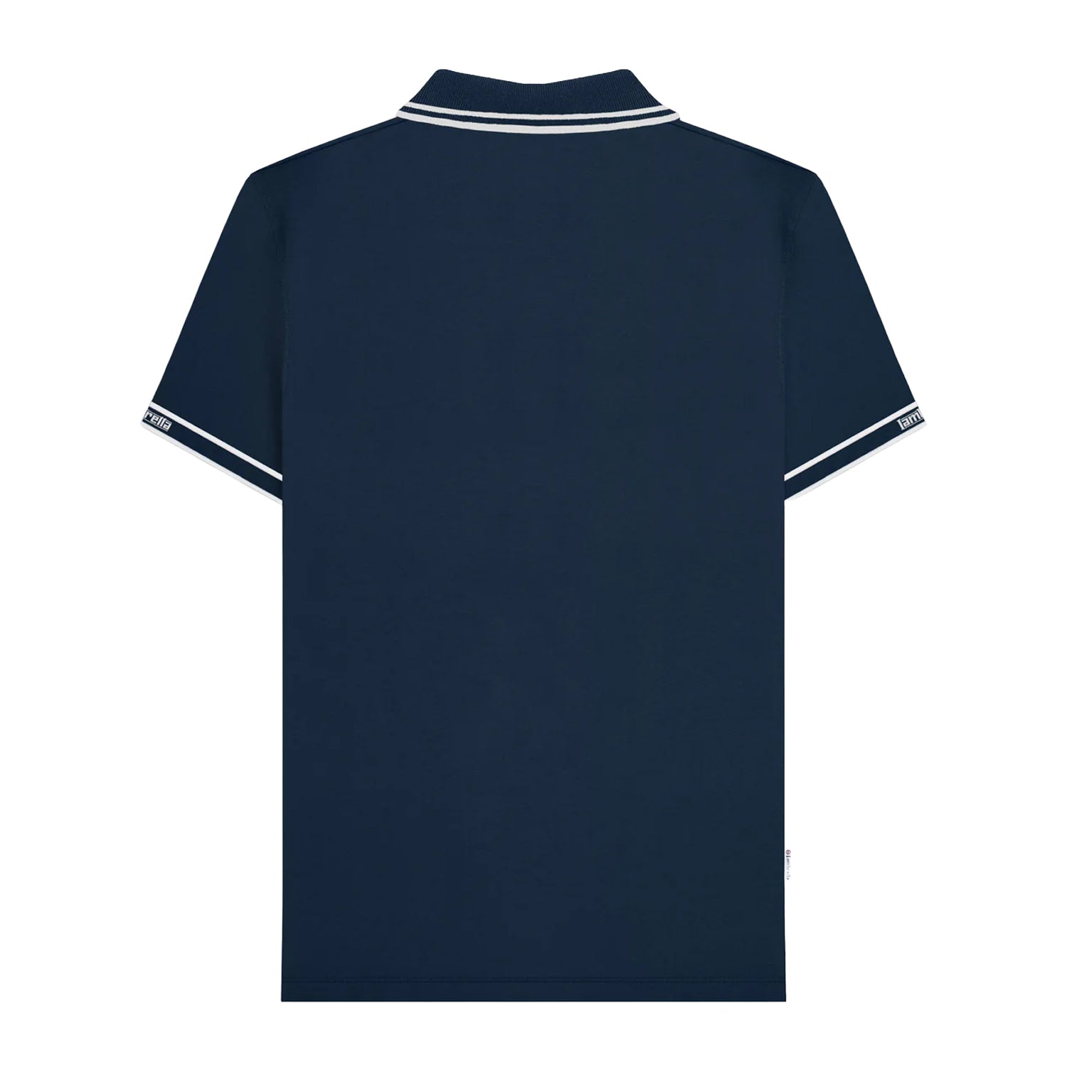 Navy - Back - Lambretta Mens SS25 Branded Sleeve Polo Shirt