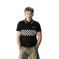 Black-White - Side - Lambretta Mens SS25 Two Tone Tipped Polo Shirt