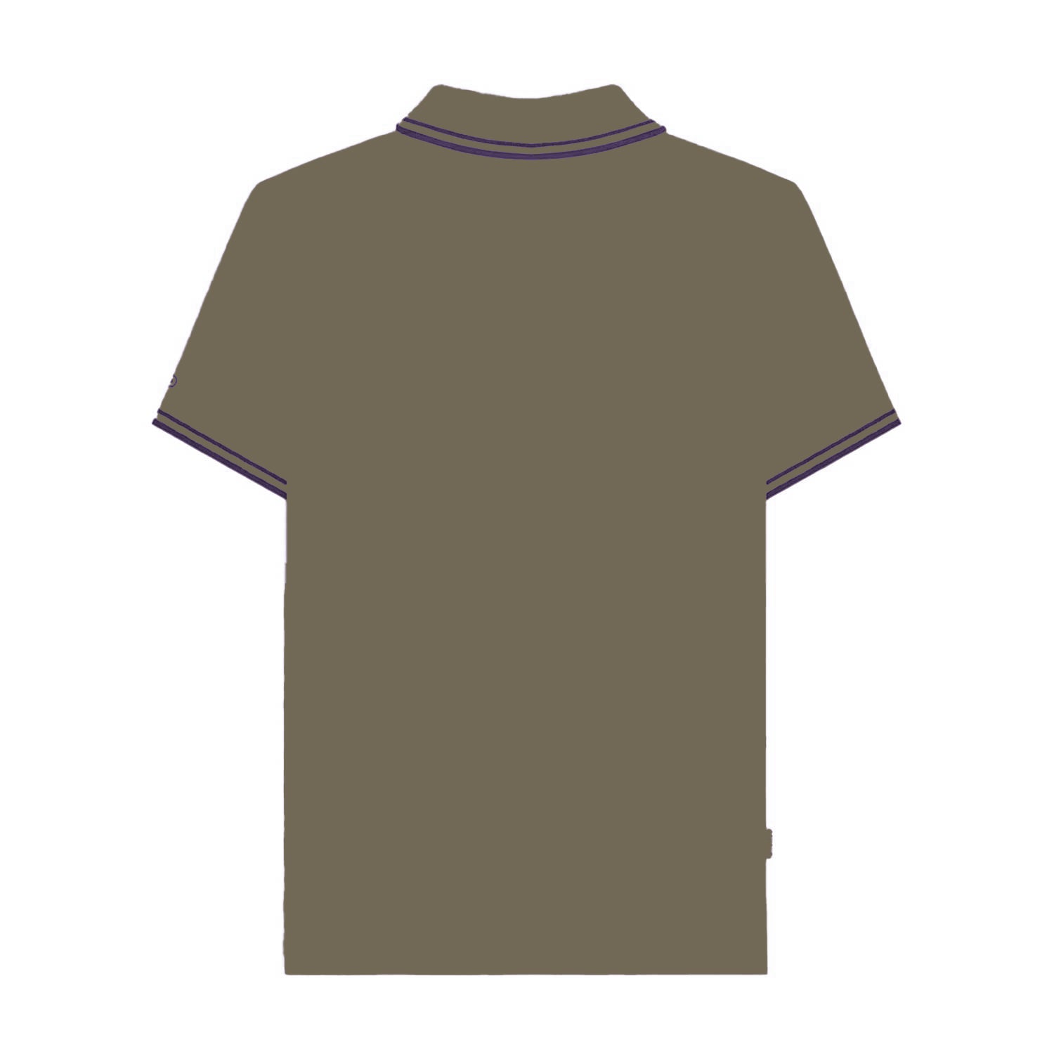 Khaki Green-Java Brown - Back - Lambretta Mens SS25 Two Tone Tipped Polo Shirt
