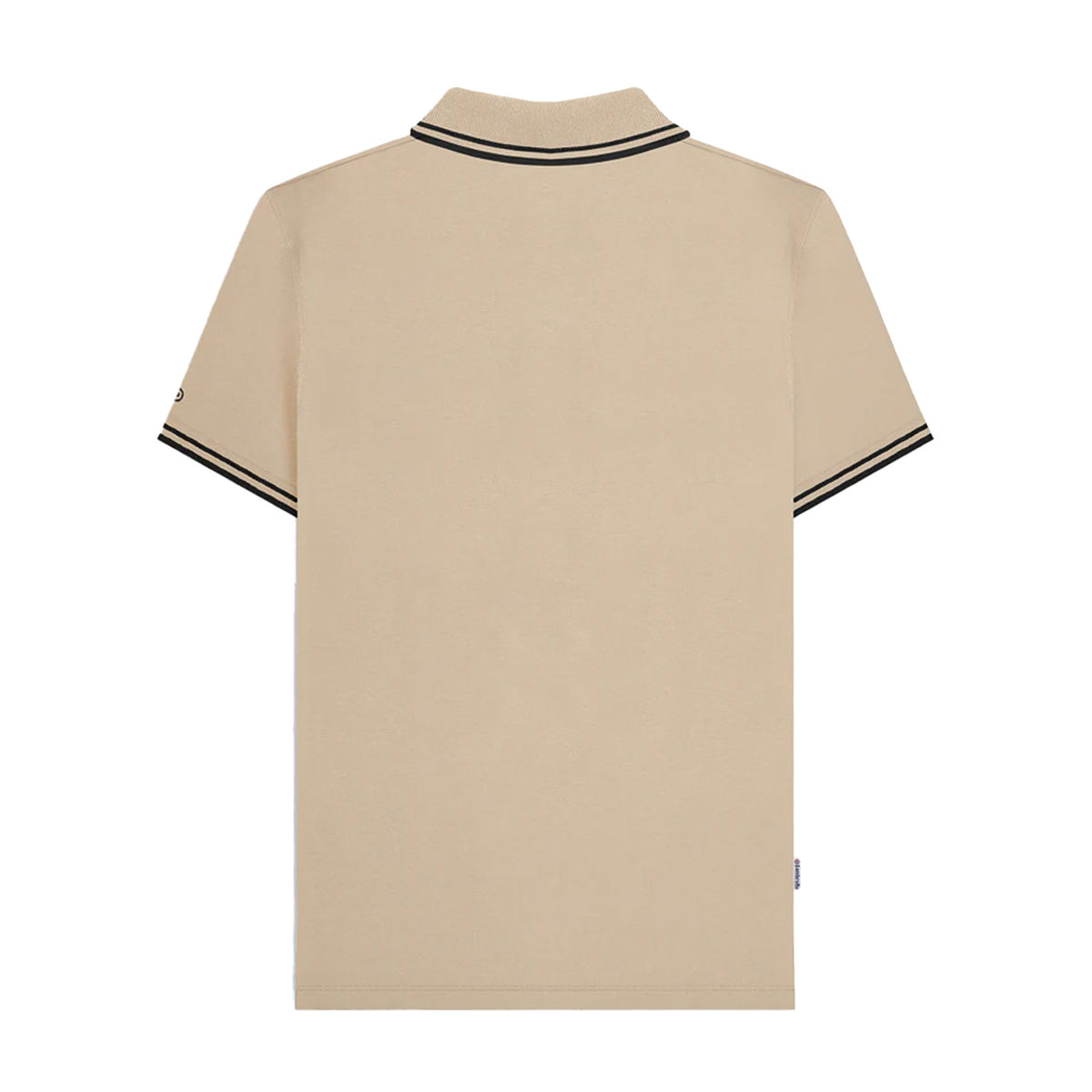 Stone-Black - Back - Lambretta Mens SS25 Two Tone Tipped Polo Shirt