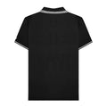 Black-White - Back - Lambretta Mens SS25 Two Tone Tipped Polo Shirt
