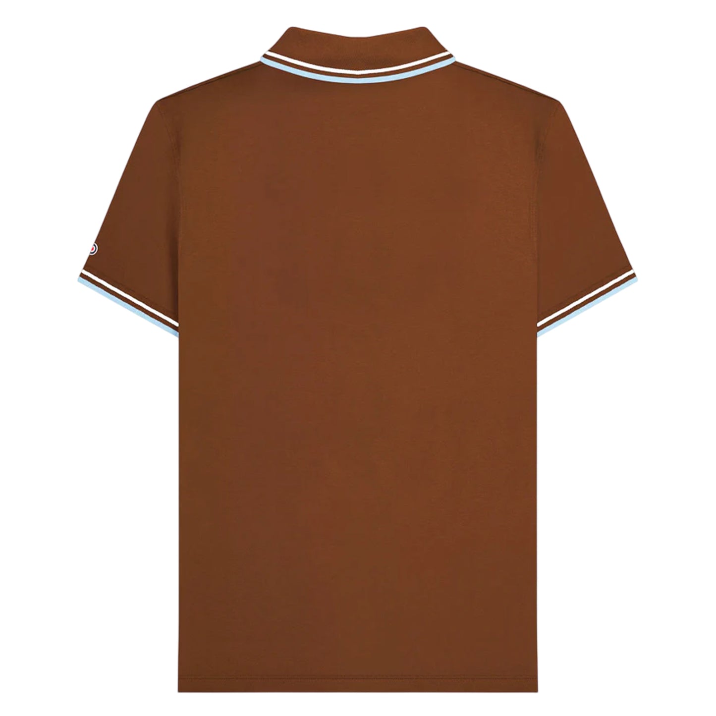 Brown-White-Angel Falls - Back - Lambretta Mens SS25 Twin Tip Polo Shirt