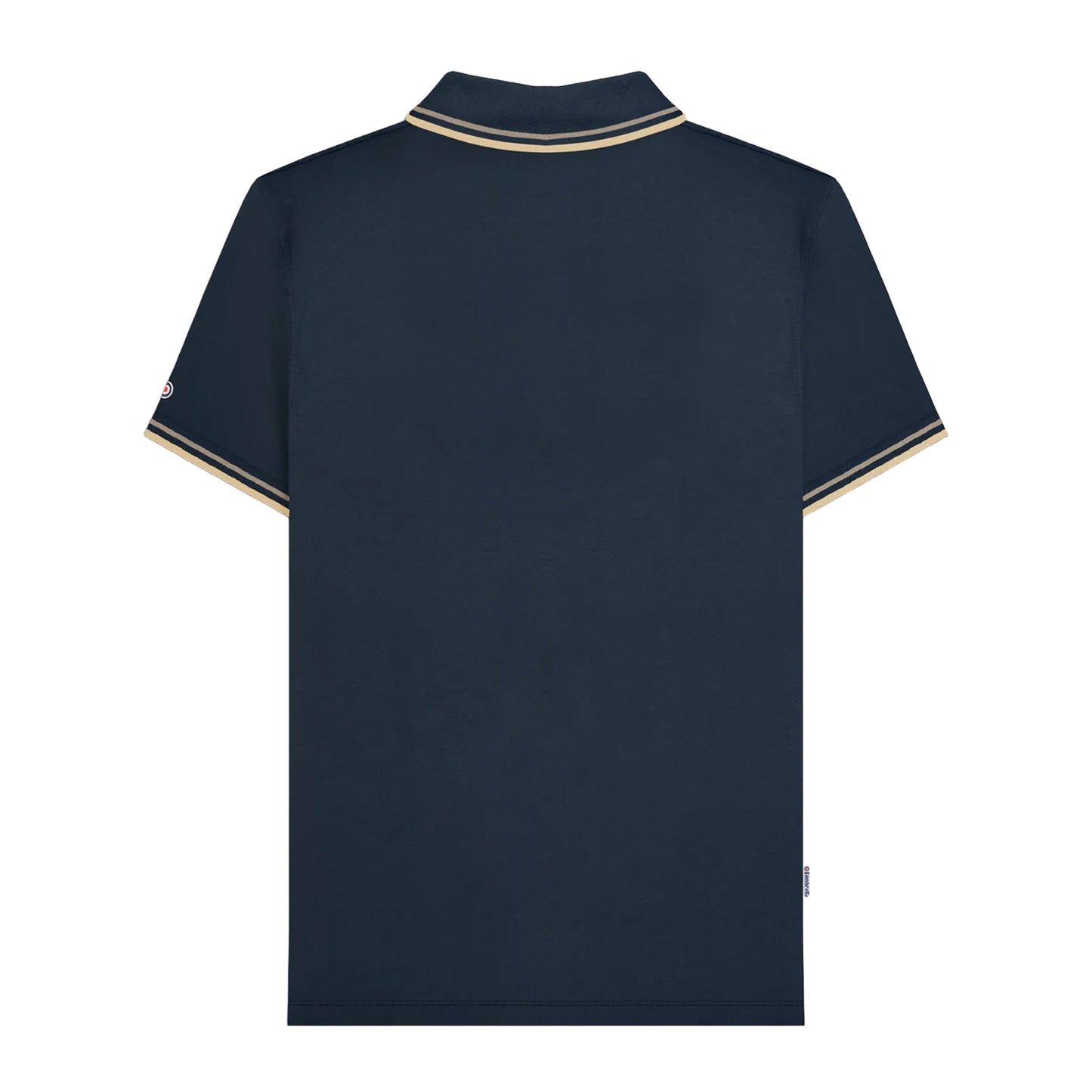 Navy-Cinder - Back - Lambretta Mens SS25 Twin Tip Polo Shirt