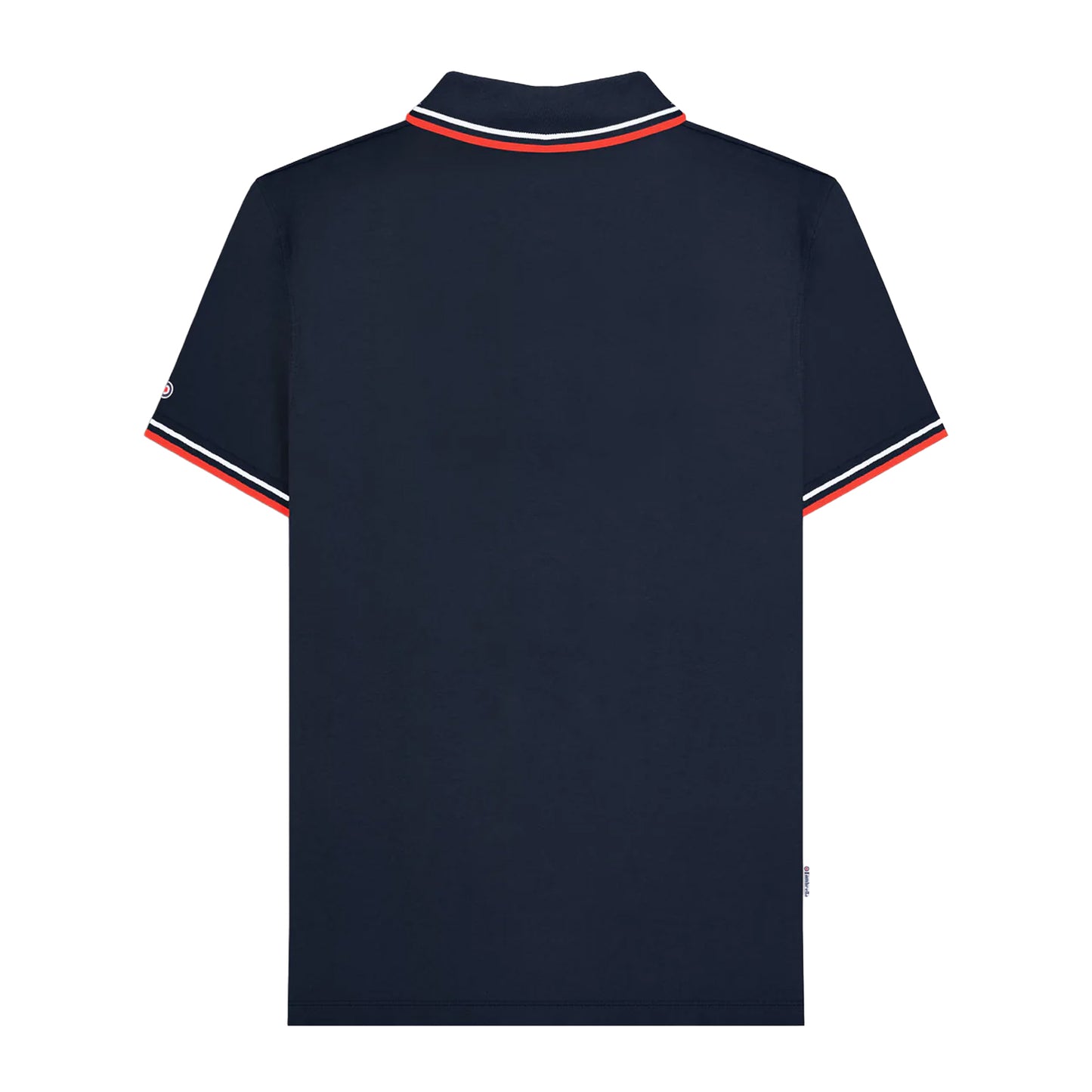Navy-White - Back - Lambretta Mens SS25 Twin Tip Polo Shirt