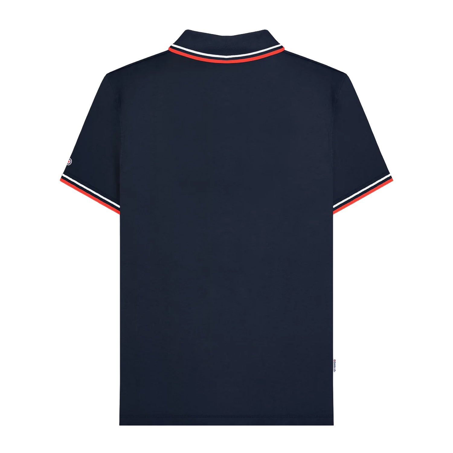 Navy-White - Back - Lambretta Mens SS25 Twin Tip Polo Shirt