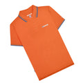 Orange - Back - Lambretta Mens SS25 Twin Tip Polo Shirt