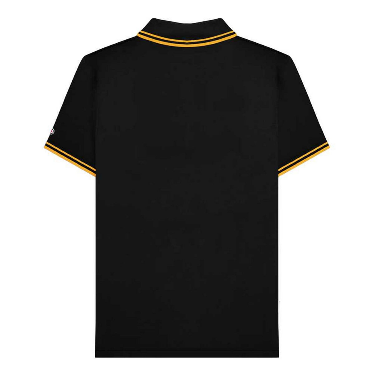 Black-Gold - Back - Lambretta Mens SS25 Twin Tip Polo Shirt