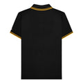 Black-Gold - Back - Lambretta Mens SS25 Twin Tip Polo Shirt