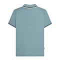 Smoke Blue - Back - Lambretta Mens SS25 Twin Tip Polo Shirt