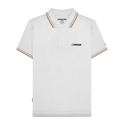 White-Sky - Front - Lambretta Mens SS25 Twin Tip Polo Shirt