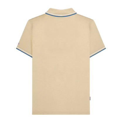 Wood Ash - Back - Lambretta Mens SS25 Twin Tip Polo Shirt