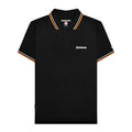 Black-White - Front - Lambretta Mens SS25 Twin Tip Polo Shirt