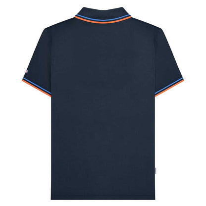 Navy-Blue - Back - Lambretta Mens SS25 Twin Tip Polo Shirt