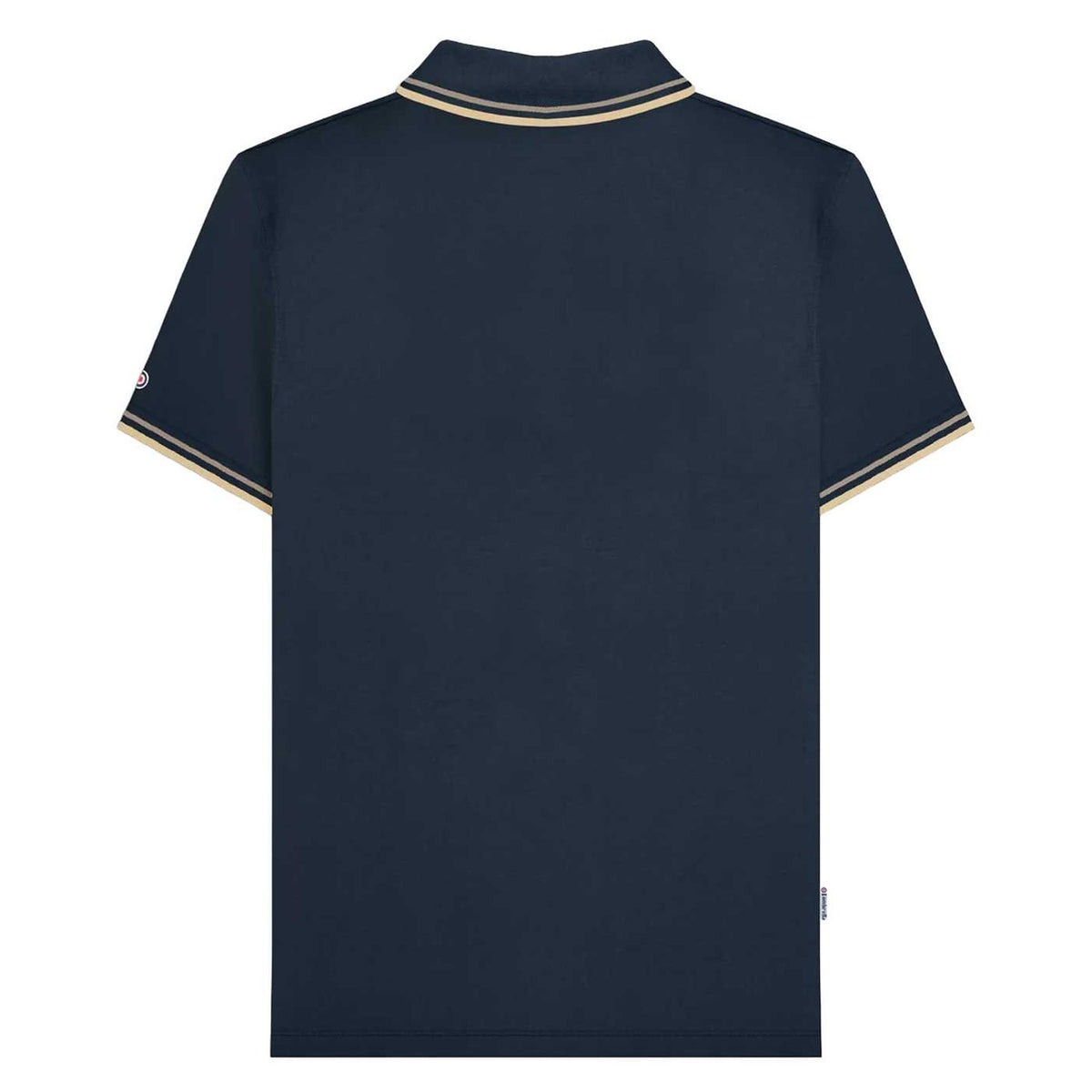 Navy-Cinder - Back - Lambretta Mens SS25 Twin Tip Polo Shirt