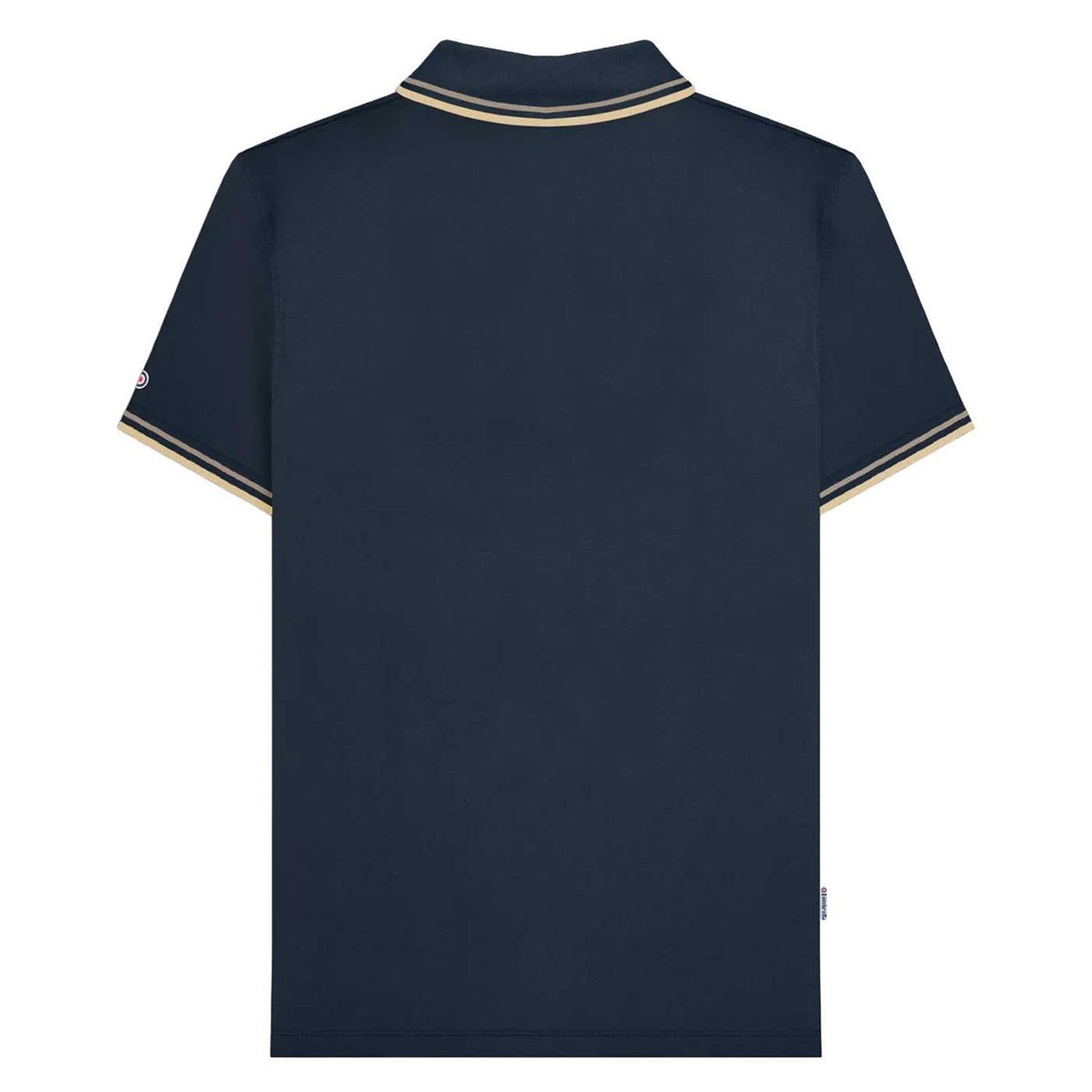 Navy-Cinder - Back - Lambretta Mens SS25 Twin Tip Polo Shirt