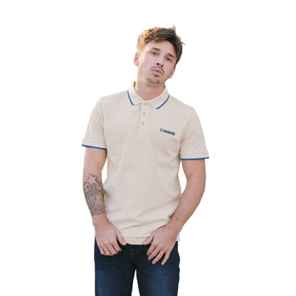 Wood Ash - Side - Lambretta Mens SS25 Twin Tip Polo Shirt
