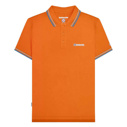 Orange-Sky - Front - Lambretta Mens SS25 Twin Tip Polo Shirt