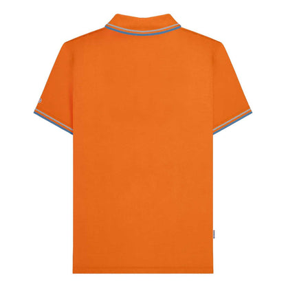 Orange-Sky - Back - Lambretta Mens SS25 Twin Tip Polo Shirt