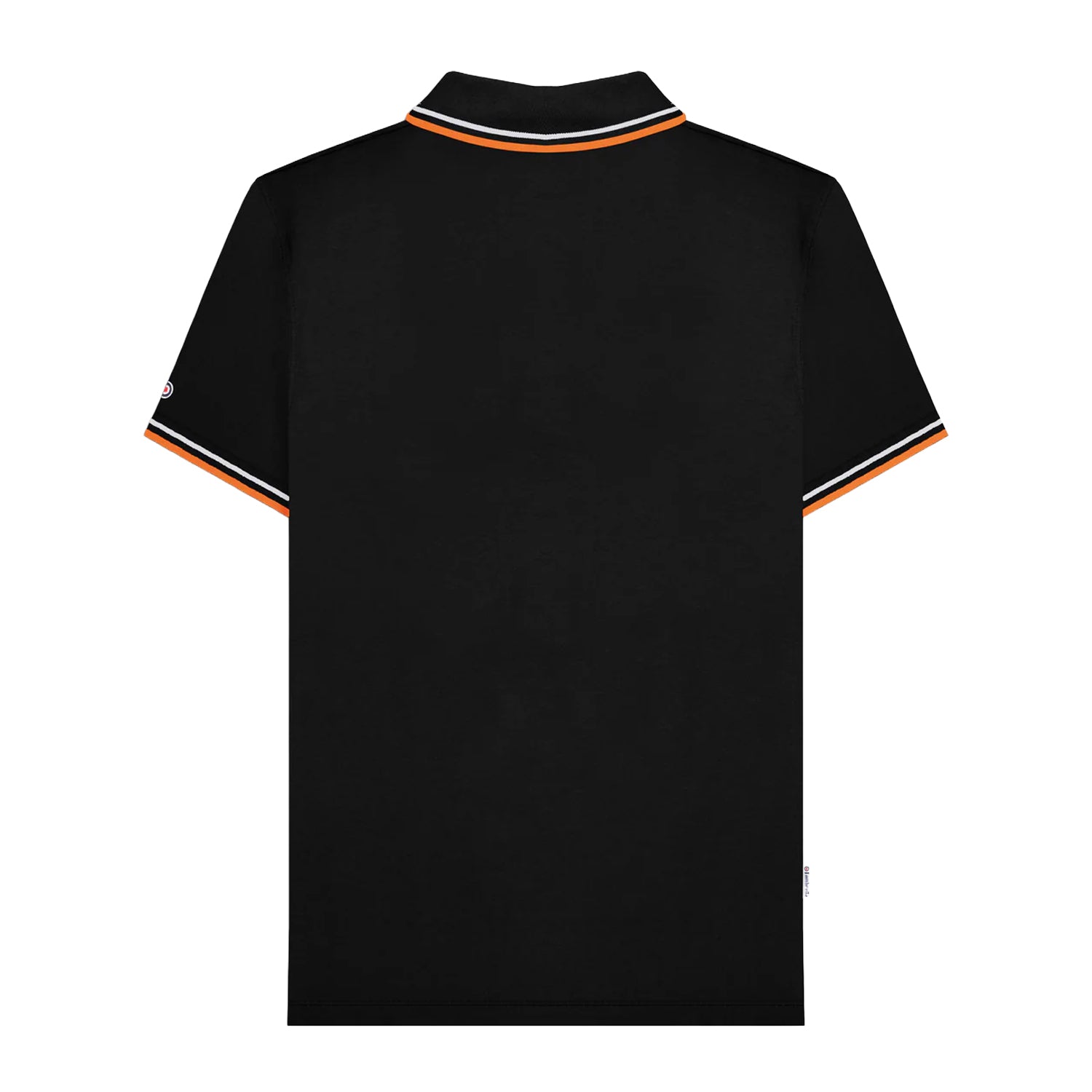Black-White - Back - Lambretta Mens SS25 Twin Tip Polo Shirt
