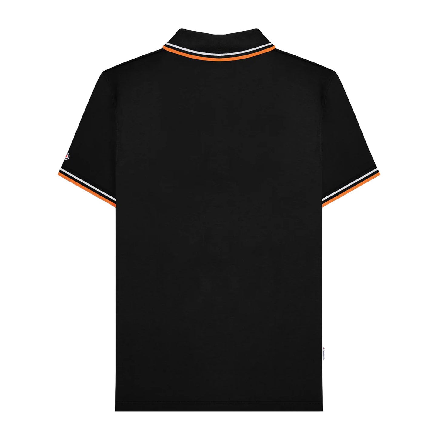 Black-White - Back - Lambretta Mens SS25 Twin Tip Polo Shirt