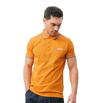 Orange-Sky - Side - Lambretta Mens SS25 Twin Tip Polo Shirt