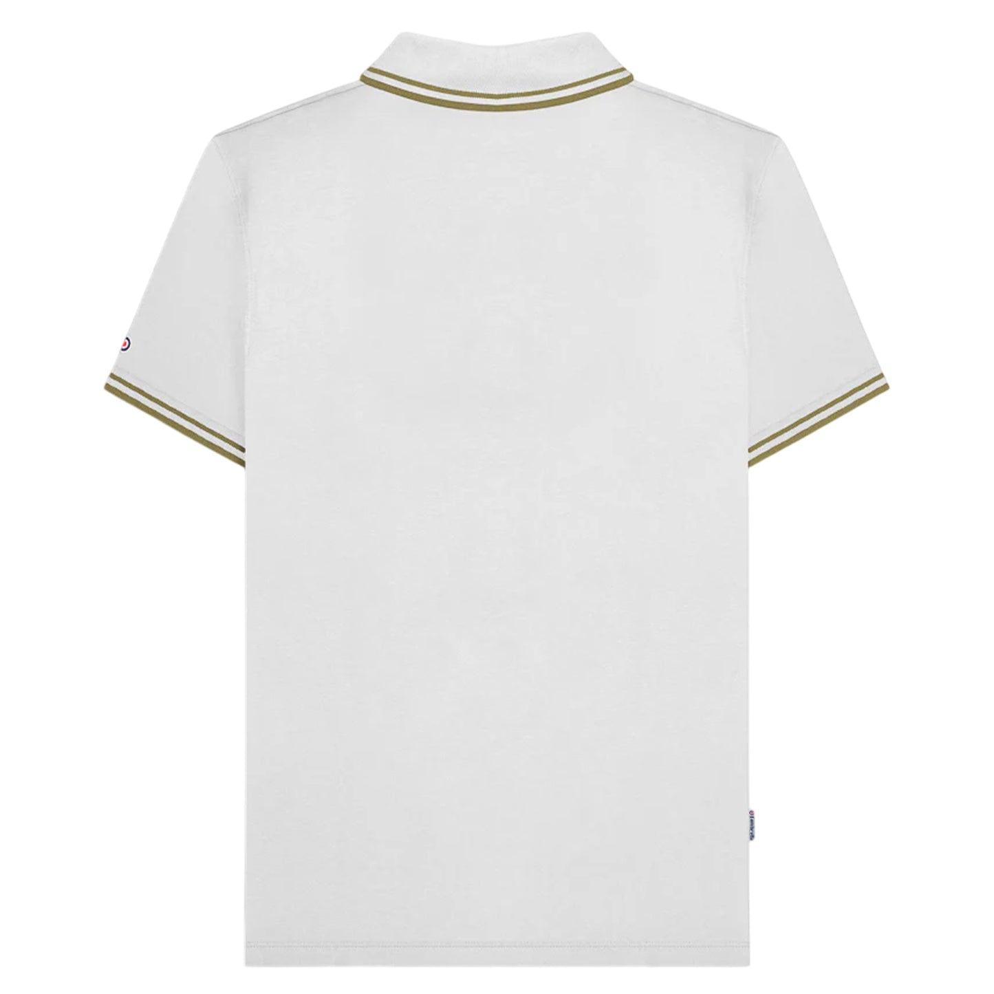 White-Cashew - Back - Lambretta Mens SS25 Twin Tip Polo Shirt