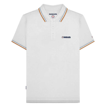 White-Sky - Front - Lambretta Mens SS25 Twin Tip Polo Shirt