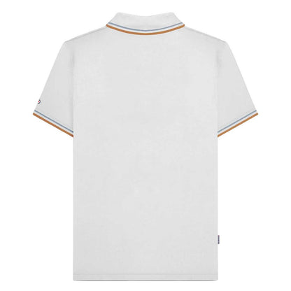 White-Sky - Back - Lambretta Mens SS25 Twin Tip Polo Shirt
