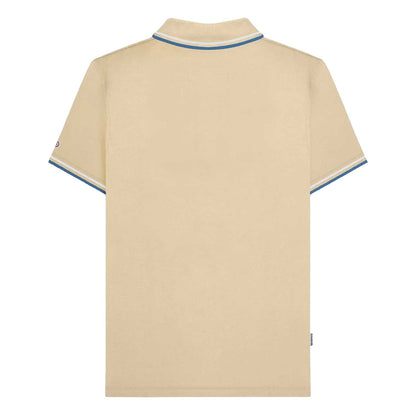 Wood Ash - Back - Lambretta Mens SS25 Twin Tip Polo Shirt